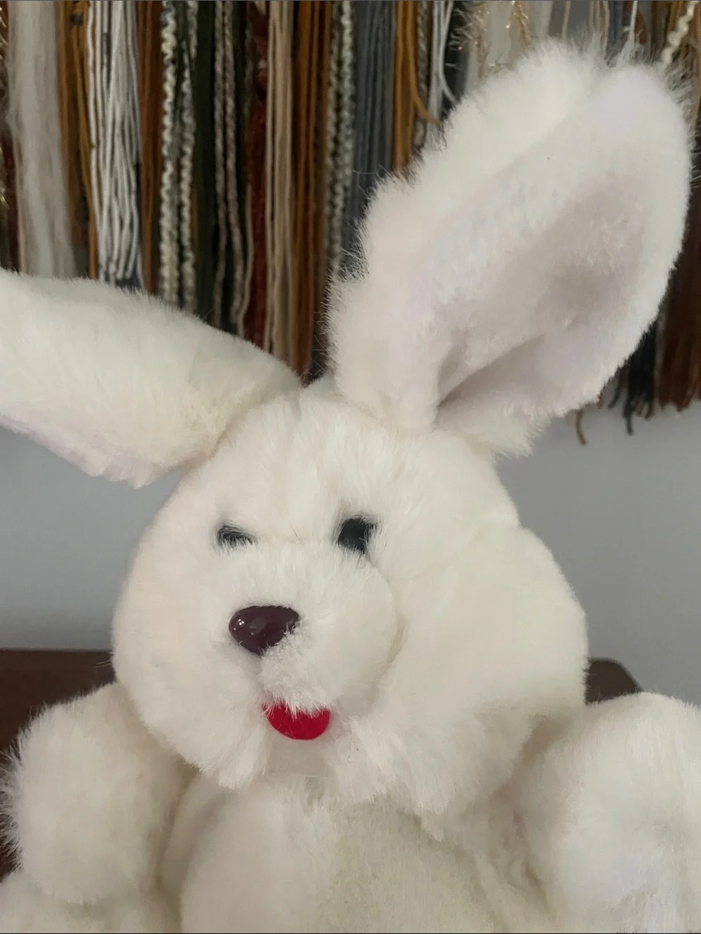 White Bunny Plush with Smaller Multicolor Speckled Bunny - ty - carrots